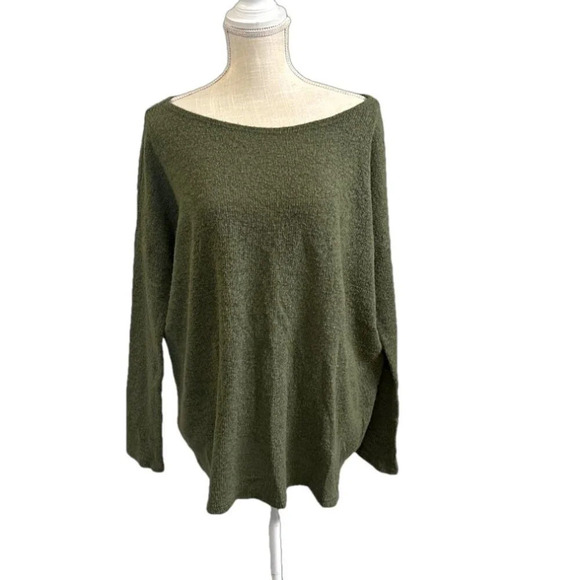 Women's Piko 1988 Army Green Lightweight Oversized Pullover Sweater. Size S - Picture 1 of 5